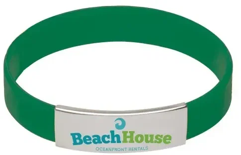Silicone Bracelet w/Metal Accent — view 4