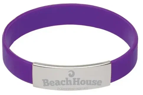 Silicone Bracelet w/Metal Accent — view 7