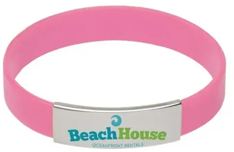 Silicone Bracelet w/Metal Accent — view 8