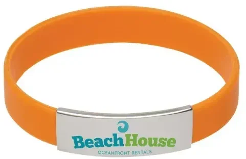 Silicone Bracelet w/Metal Accent — view 9