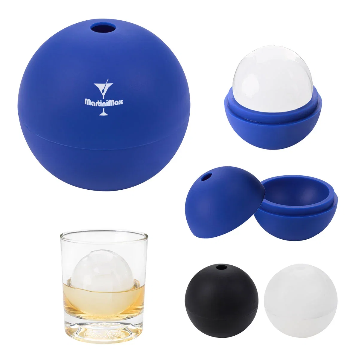 Round silicone mold for making three inch ice spheres