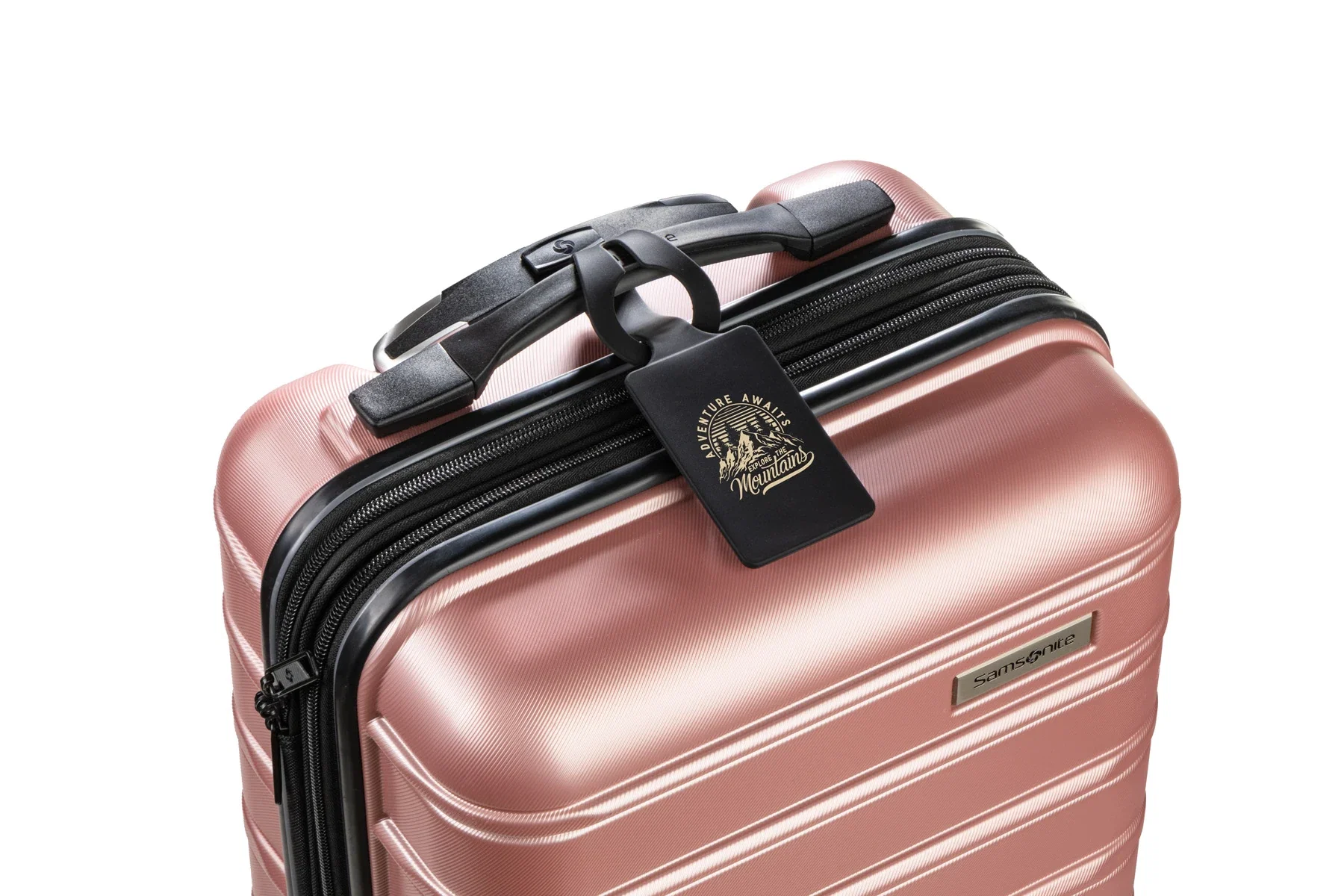 Close-up of the custom logo imprint area on the Silicone Luggage Tag