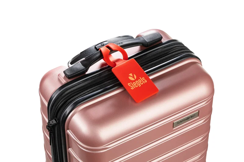 Back view of the Silicone Luggage Tag showing the ID card window