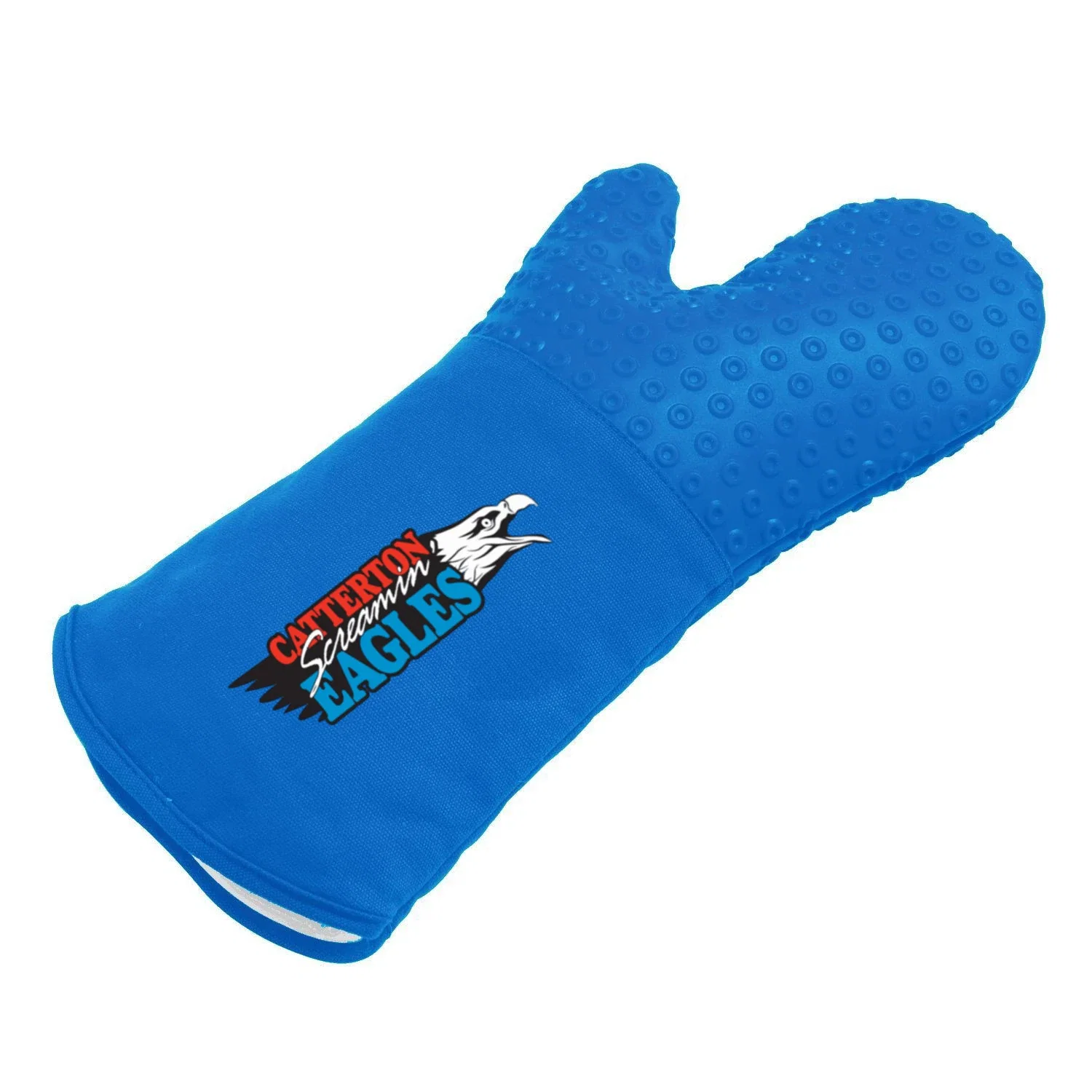 Personalized Silicone Oven Mitt — Blue — view 2