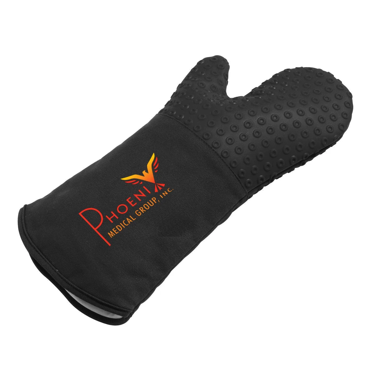 Personalized Silicone Oven Mitt — Black — view 4