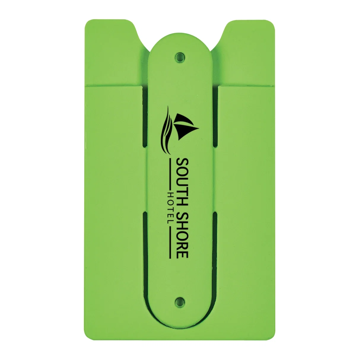 Stand propped open to hold a phone upright