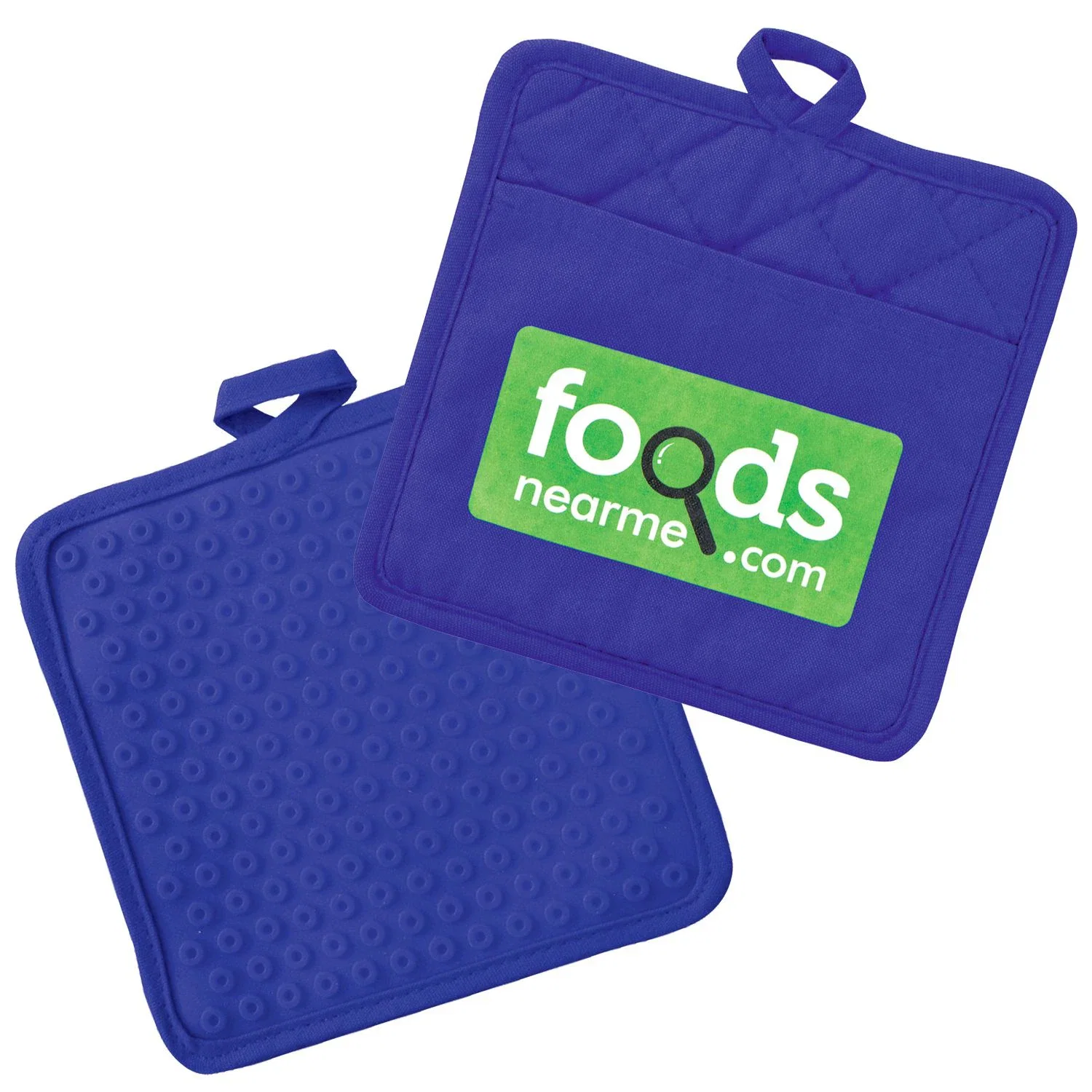 Silicone Potholder and Trivet — Blue — view 2