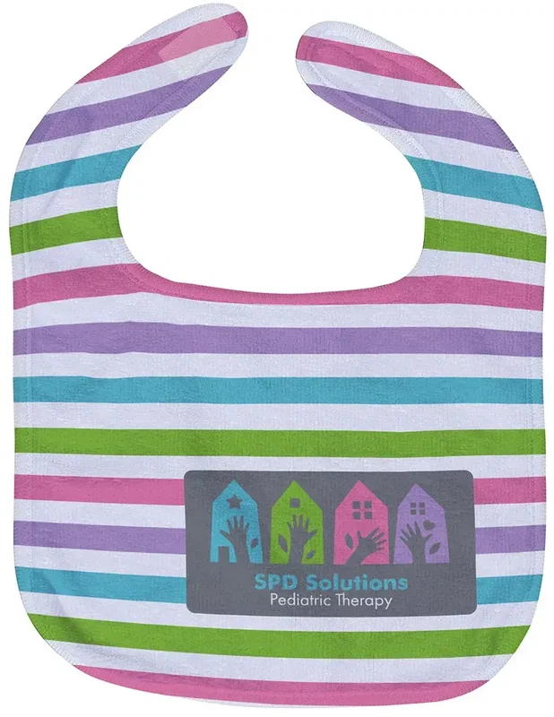 Silk Touch Baby Bib - Personalized, Full Color (10" x 13") — view 2