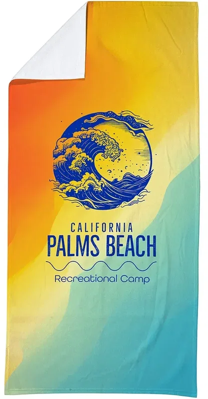 Personalized Beach Blanket/Towel - 30" x 60" - Full Color — view 2