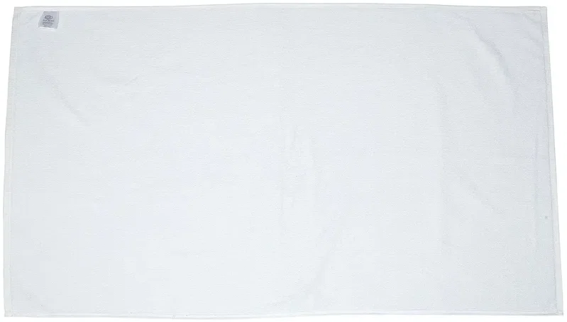 Promotional Silk Touch 300GSM velour beach towel in a smaller size with a branded logo