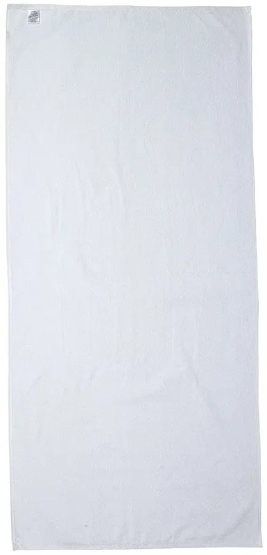 Promotional Silk Touch velour beach towel rolled with a custom branded logo print