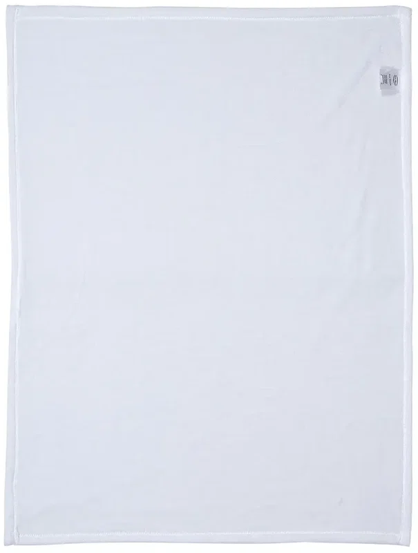 Larger size of the custom Silk Touch 300GSM throw with a full-color branded logo