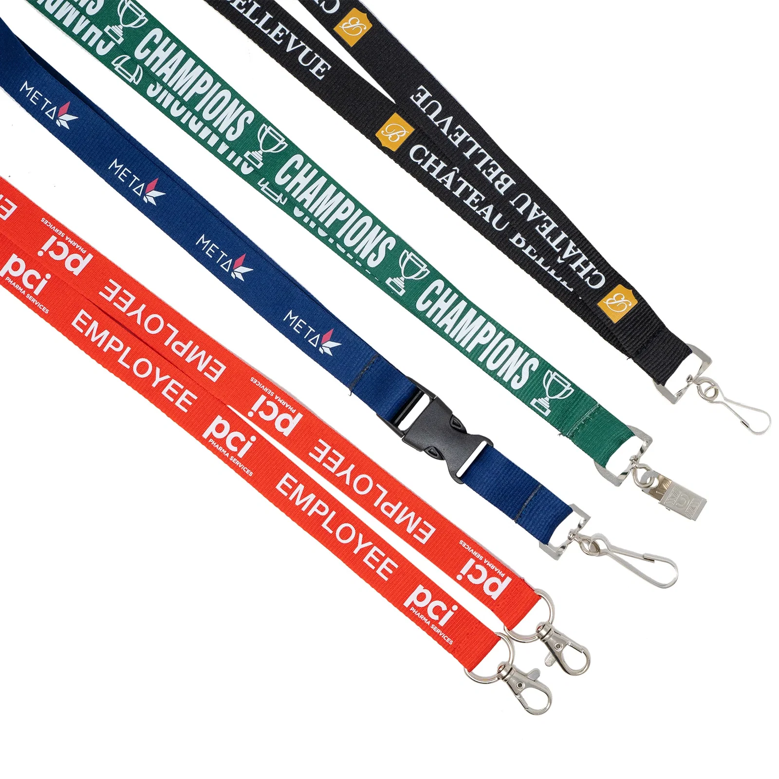 Silkscreened Flat Polyester Lanyard: 1/2" W x 36" L — view 2