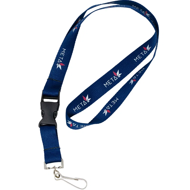 Silkscreened Flat Polyester Lanyard: 1/2" W x 36" L — view 4