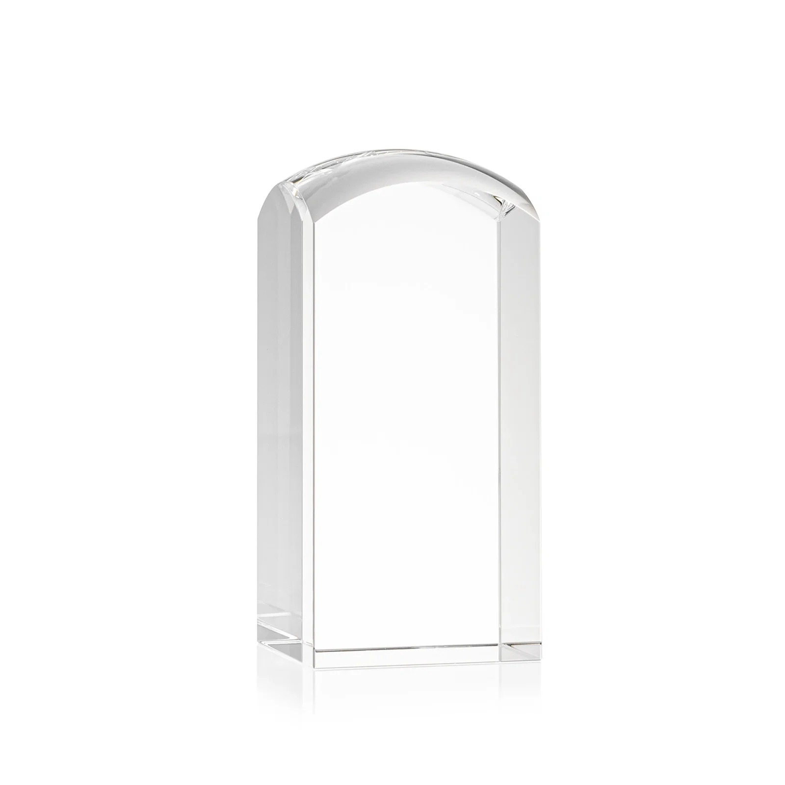 Personalized Optical Crystal Award with a Smooth Rounded Top, awards for corporate award ceremonies