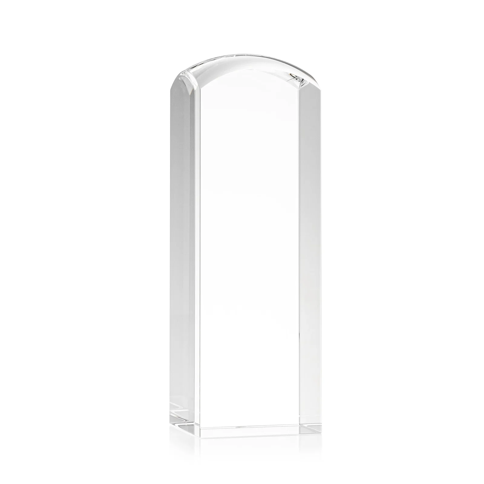 Personalized Optical Crystal Award with a Smooth Rounded Top, awards for service anniversary gifts