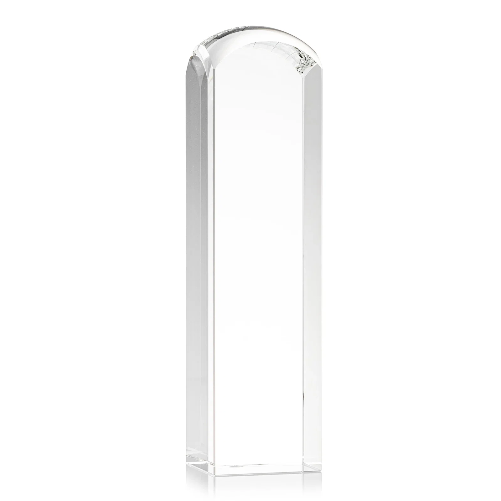 Personalized Optical Crystal Award with a Smooth Rounded Top, awards for sales achievement awards