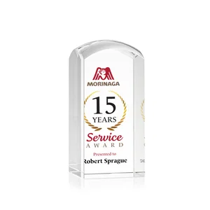 Optical Crystal Award with a Smooth Rounded Top