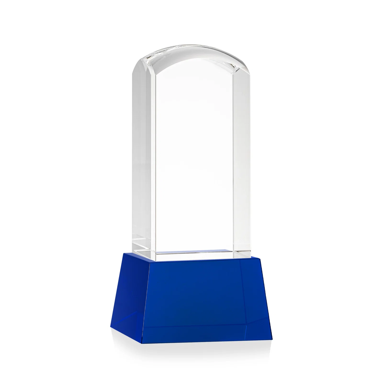 Custom printed Optical Crystal Tower Award With a Smoothly Curved Top, awards for dealer and partner awards