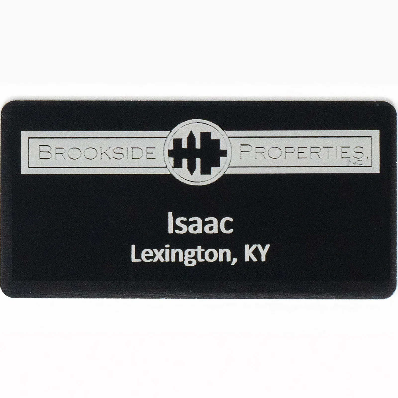 Silver City Metal Name Badge: 1.5" x 3"