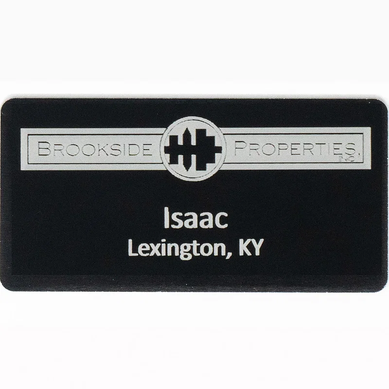 Silver City Metal Name Badge: 1.5" x 3"