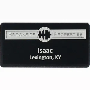 Silver City Metal Name Badge: 1.5" x 3"