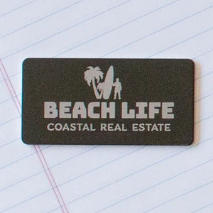 Silver City Metal Name Badge: 1.5" x 3" Express