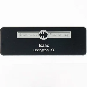 Silver City Metal Name Badge: 1" x 3"