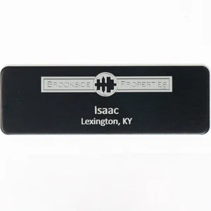 Silver City Metal Name Badge: 1" x 3"