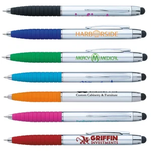 Custom Silver Cool Grip Stylus Pen