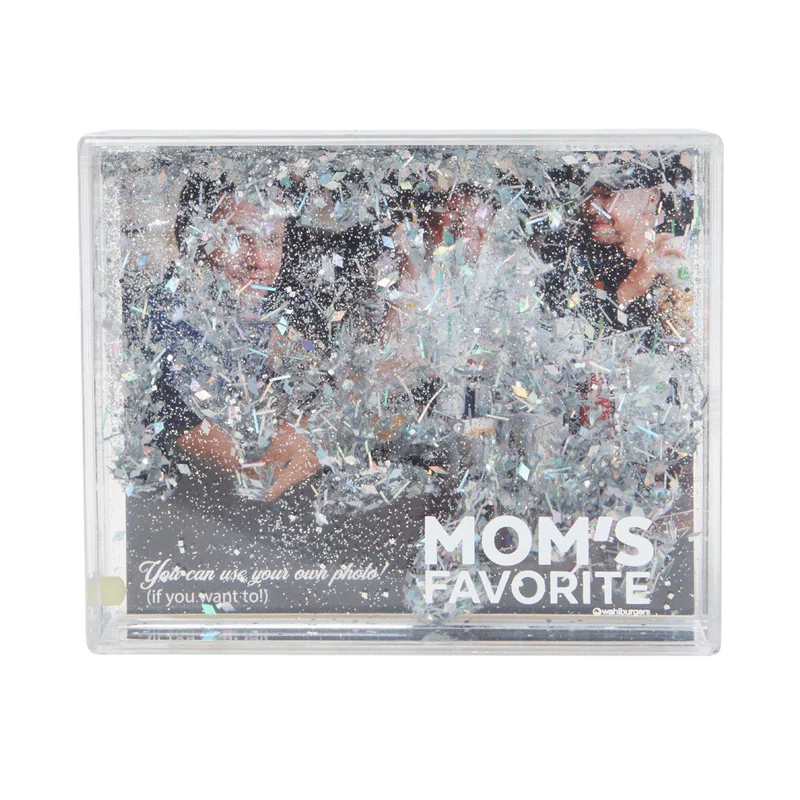 Silver Glitter Desktop Photo Frame
