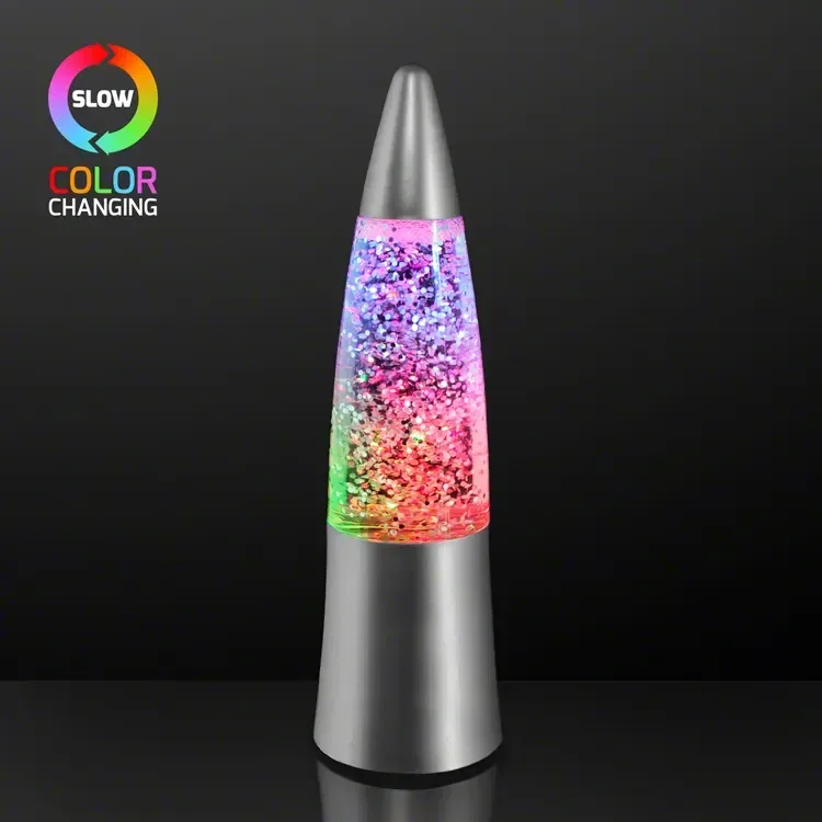 Silver LED Glitter Lamp — view 2