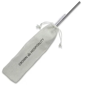 Silver Straight Stainless Steel Straw