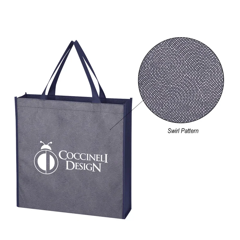 Silver Swirls Non-Woven Tote Bag — view 4