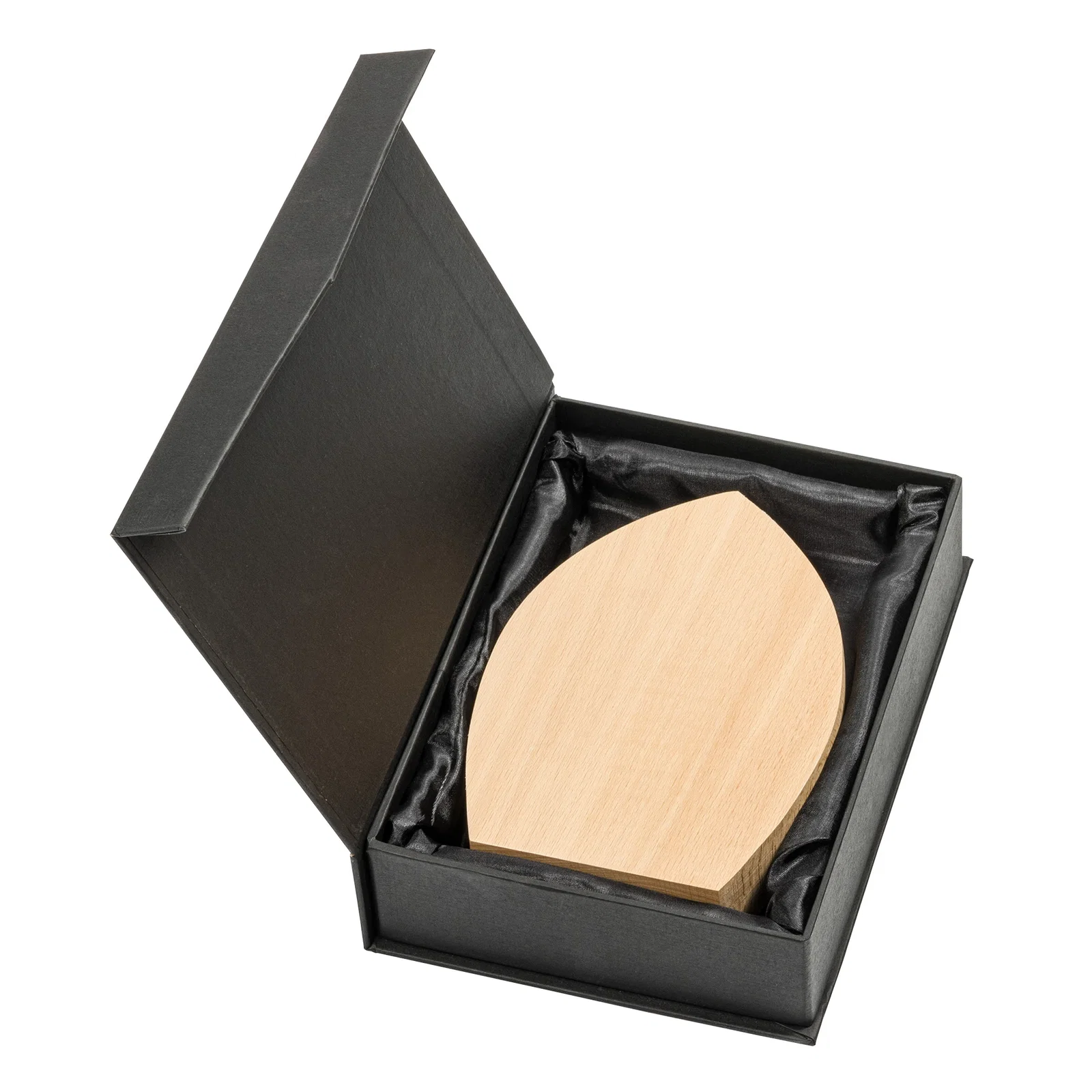 Custom Round Beechwood Award with a Carved Pointed Top for retirement presentations