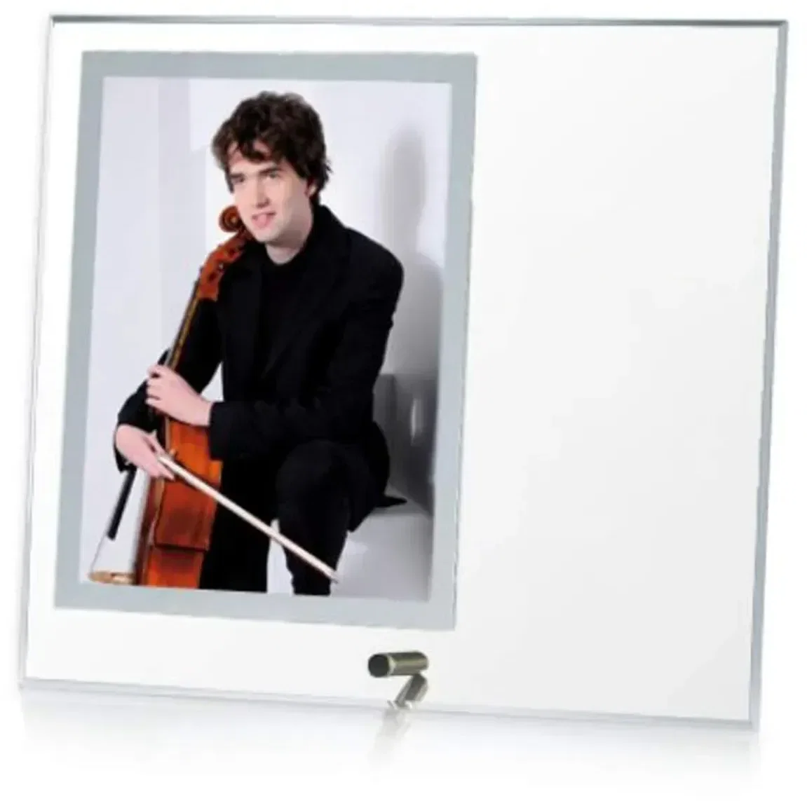 Custom Imprint Metal Glass Photo Stand — view 2