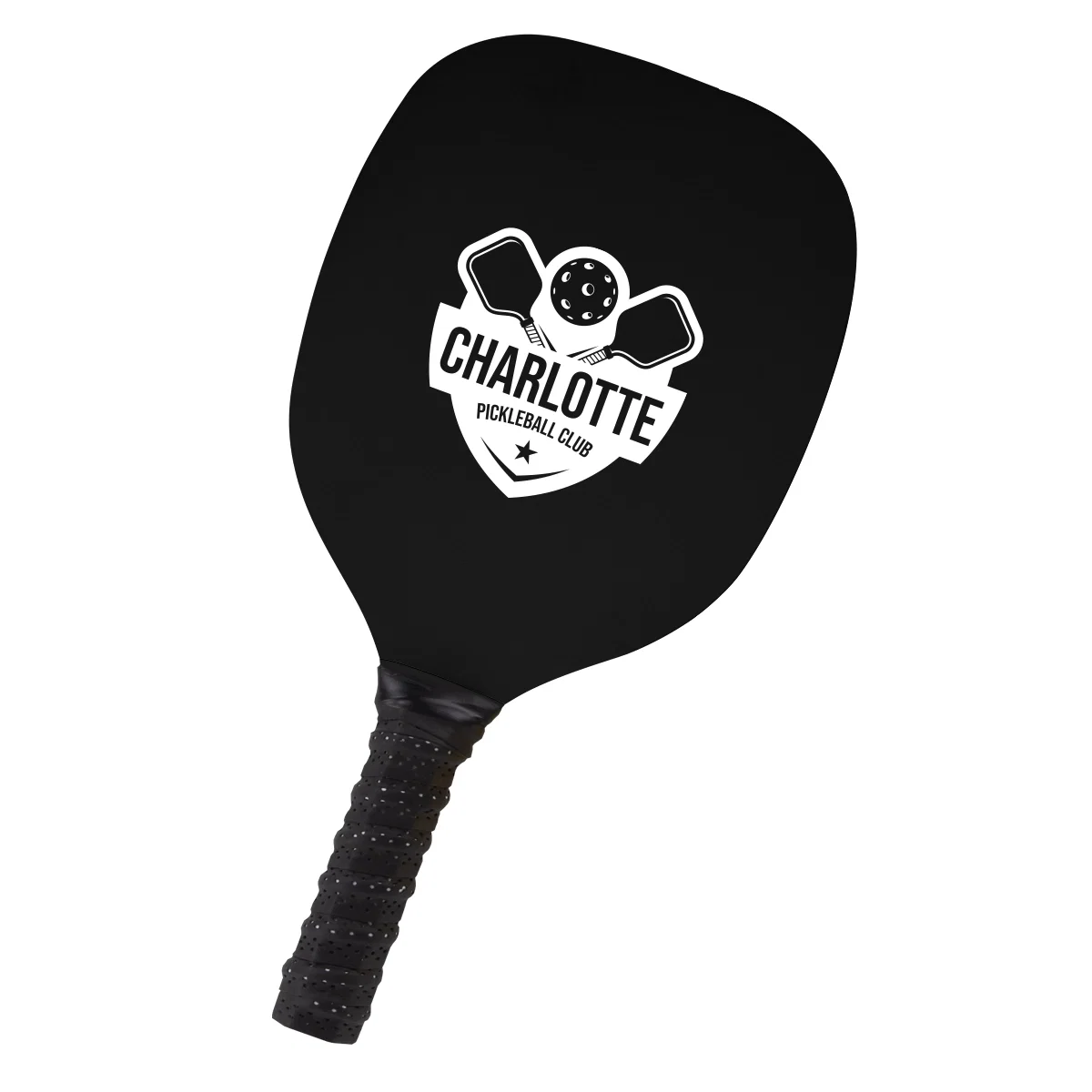 Face of the paddle showing its wide surface for a printed design