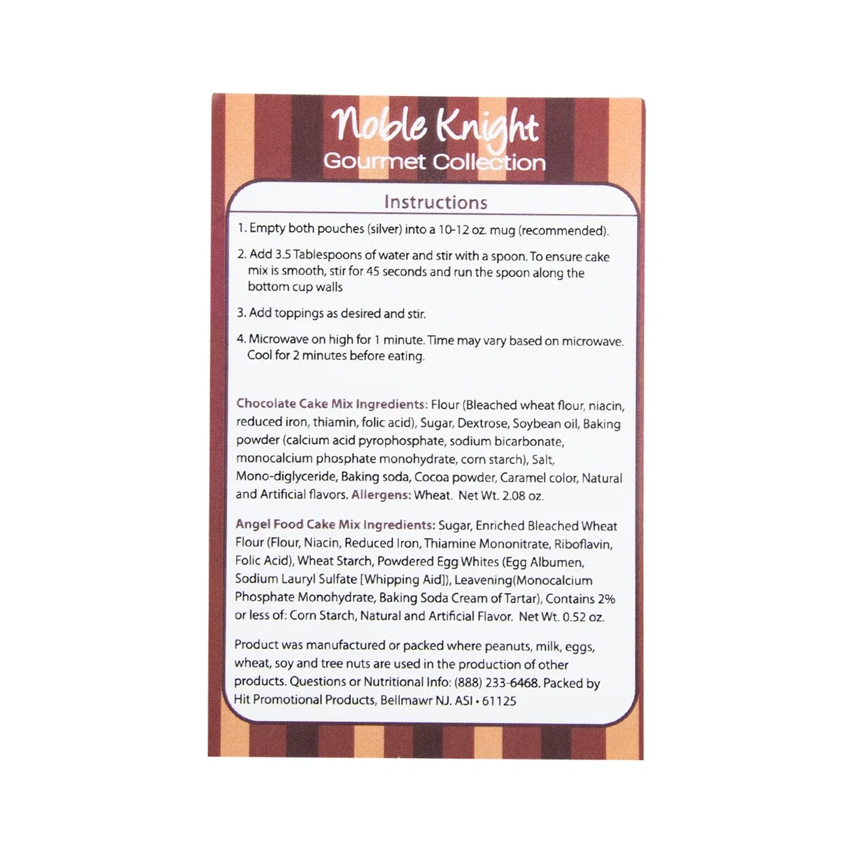 Bag shown flat, leaving space for a custom label