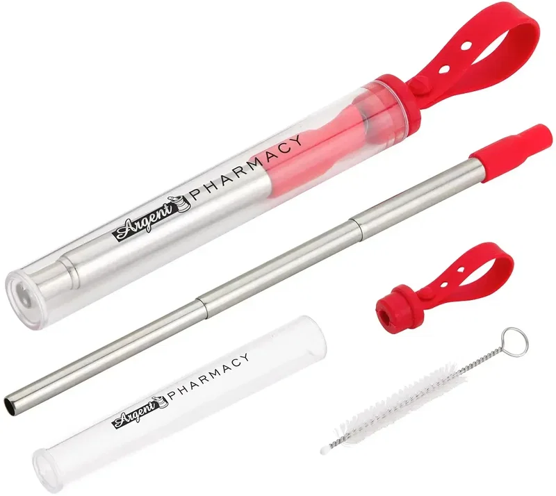 Telescoping Travel Straw with Cleaning Brush - Sip 'N Slide Straw — view 3