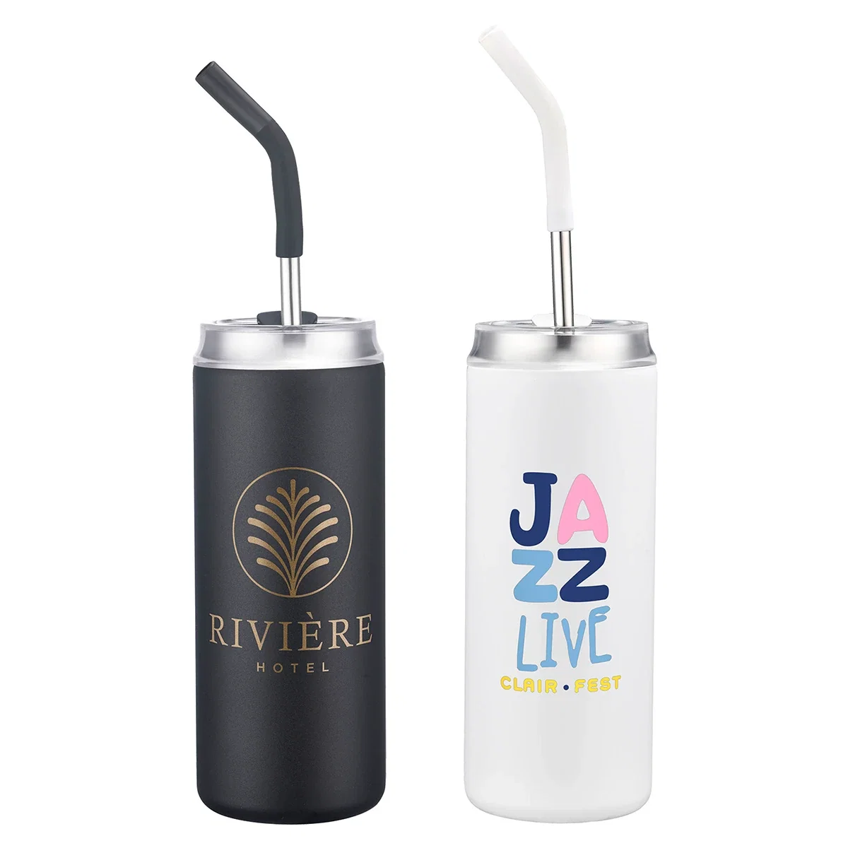 Sirena 20 oz Copper-Lined Straw Tumbler size and capacity view, branded logo tumbler for commutes