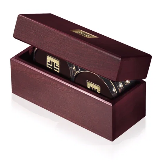 JAFFA® Six Coasters with Solid Cherry Chest