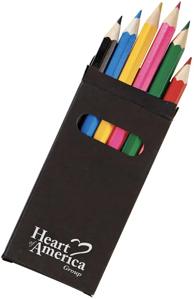 Six-Color Wooden Pencil Set in Black Box — view 2