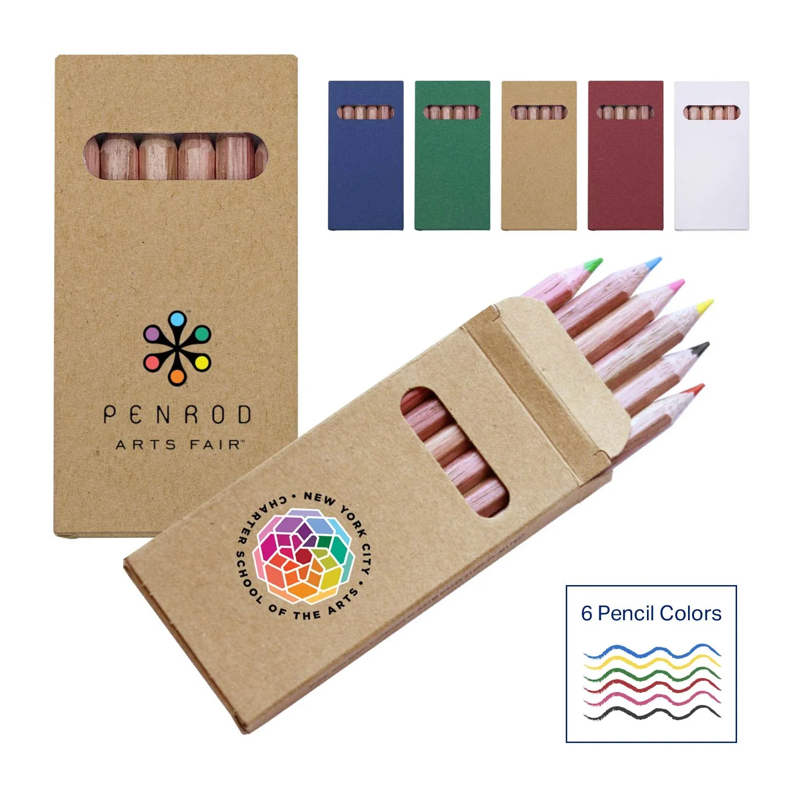Six-Color Wooden Pencil Set in Box — view 16