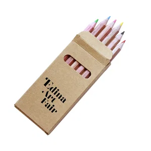 Six-Color Wooden Pencil Set in Box