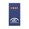 Six-Color Wooden Pencil Set in Box in Blue