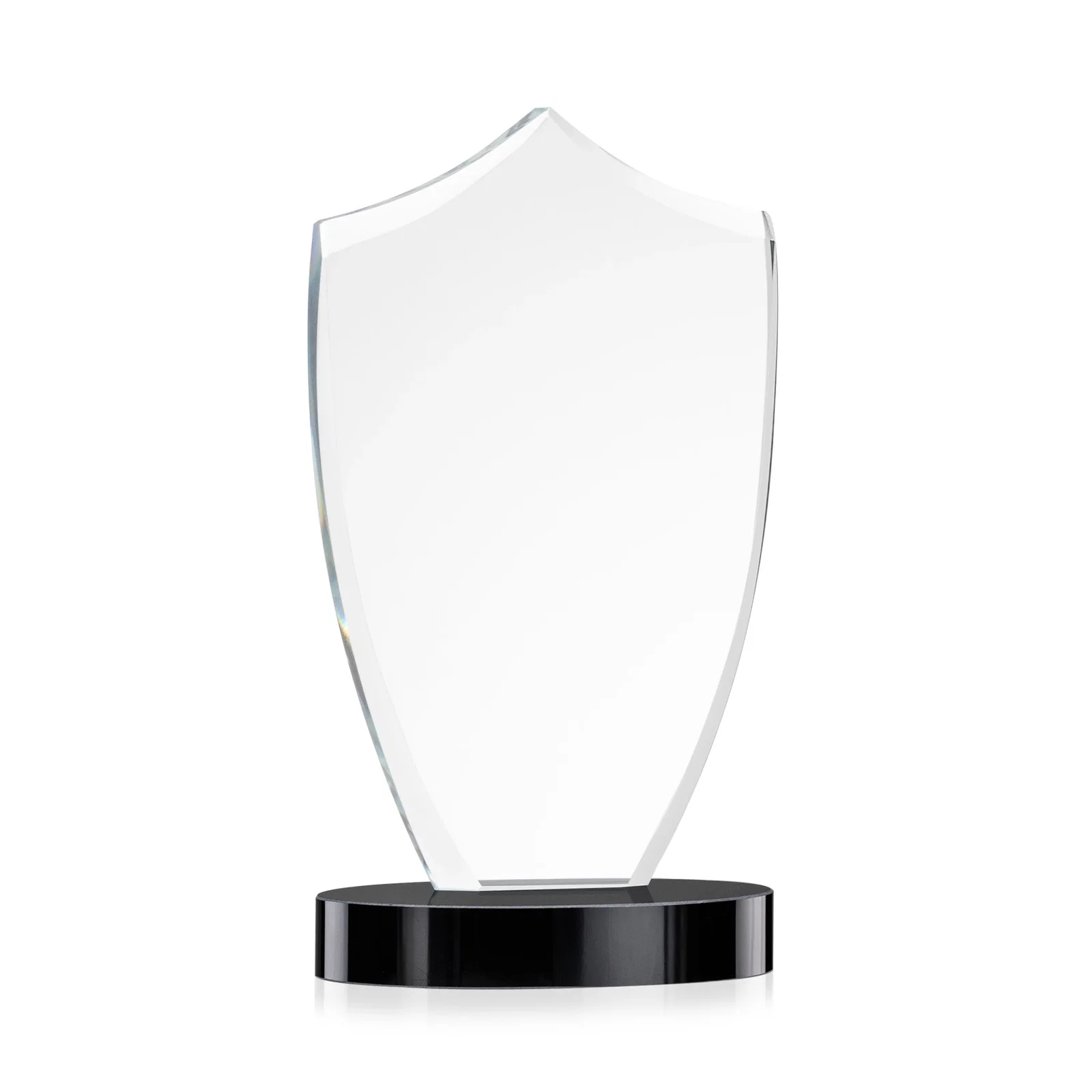 Personalized Starfire Crystal Shield Award With Deep Etch and VividPrint, awards for donor appreciation