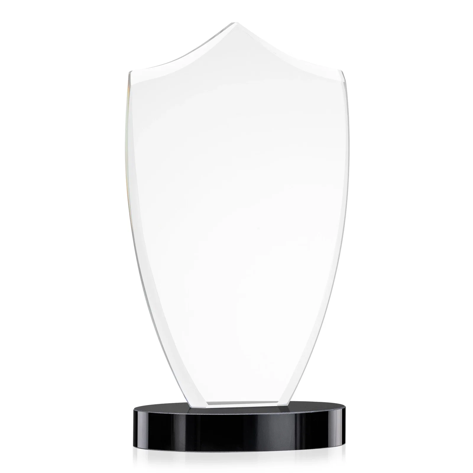 Personalized Starfire Crystal Shield Award With Deep Etch and VividPrint, awards for safety achievement programs