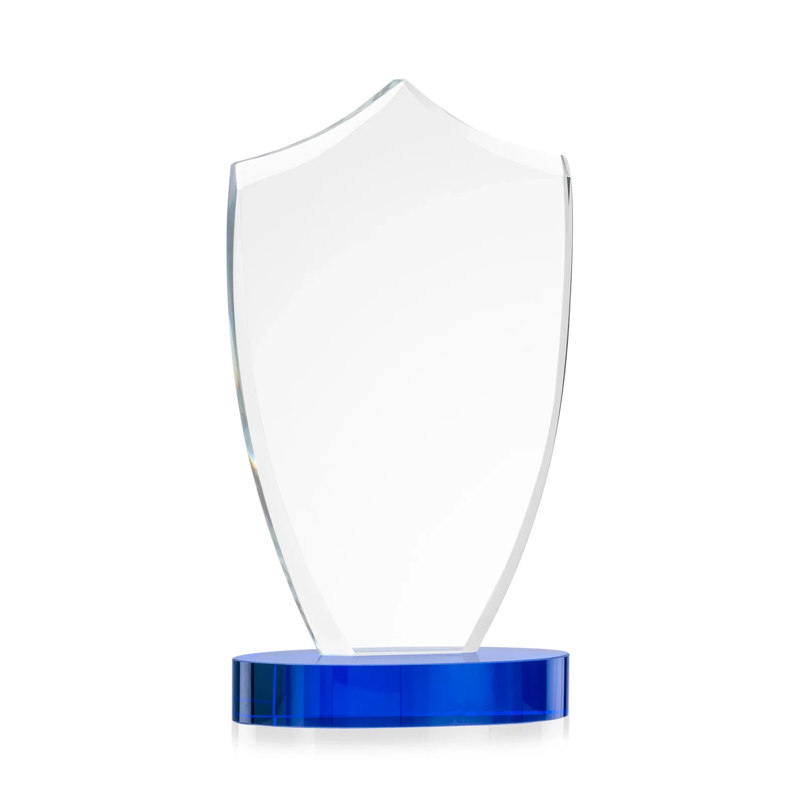 Personalized Starfire Crystal Shield Award With Deep Etch and VividPrint, awards for volunteer appreciation