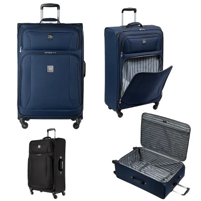Rear view of the 28 inch upright rolling luggage