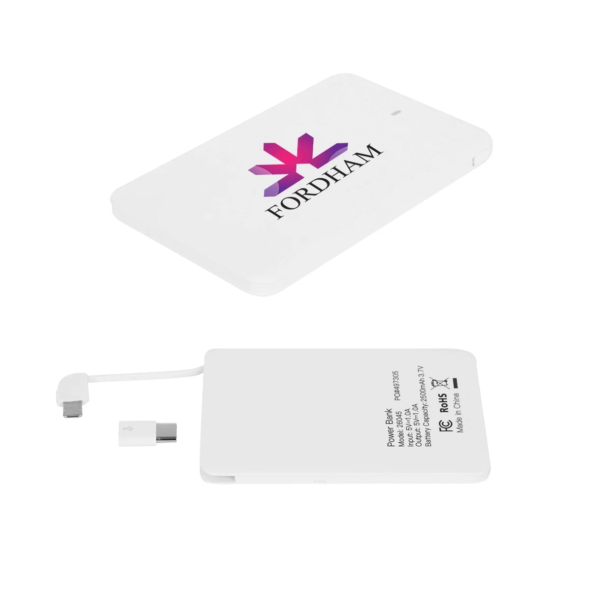 Compact 3-in-1 power bank standing upright on a plain surface